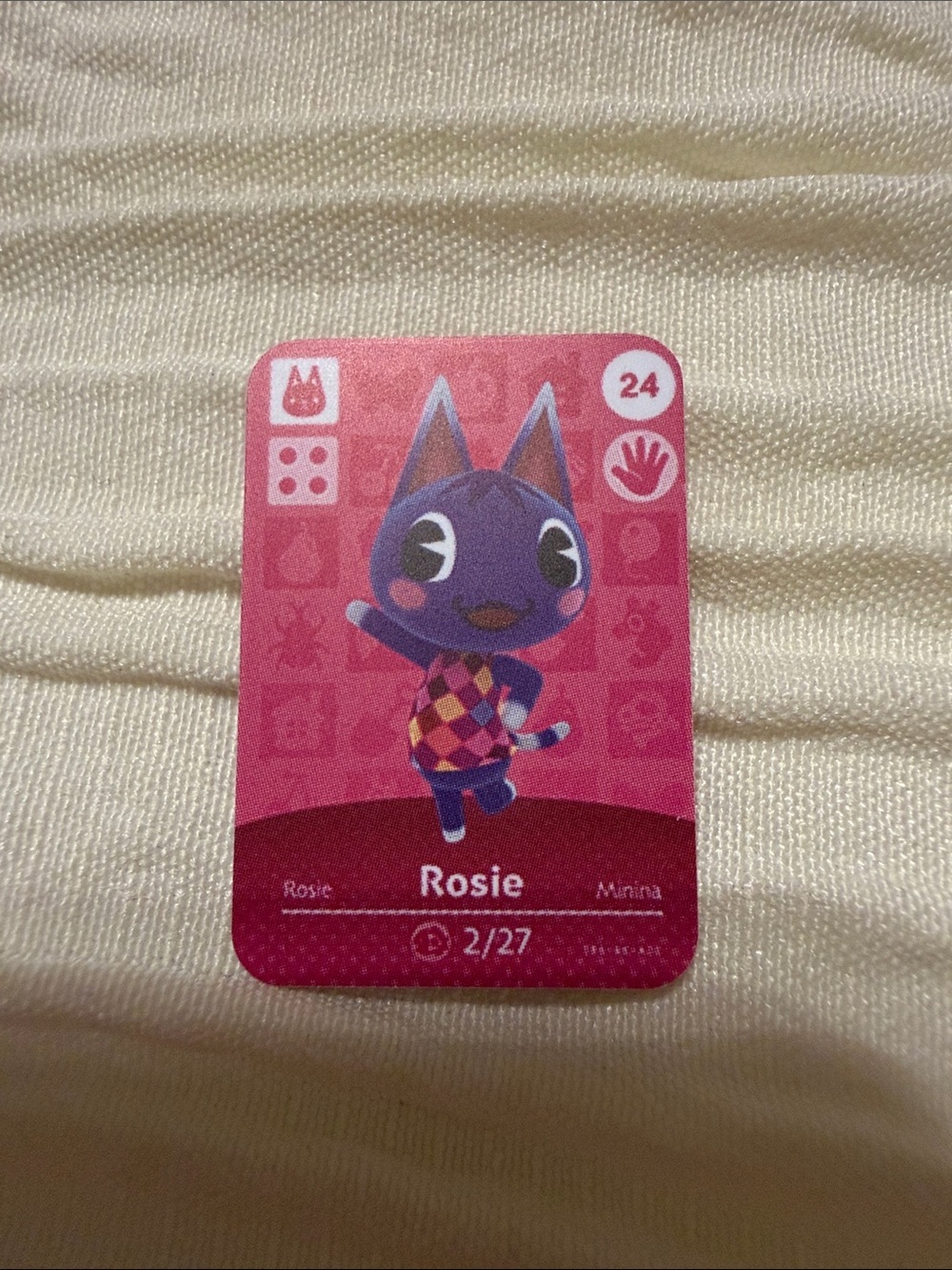 Rosie Animal Crossing Amiibo Card Unofficial Villager NFC